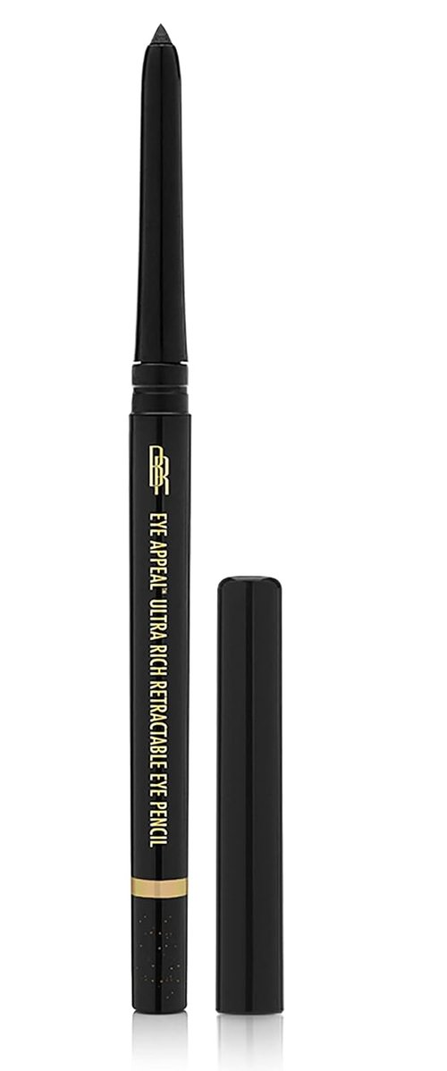 Black Radiance Retractable Eyeliner Pencil - Long-Lasting, Smudge-Proof | Sparkling Black