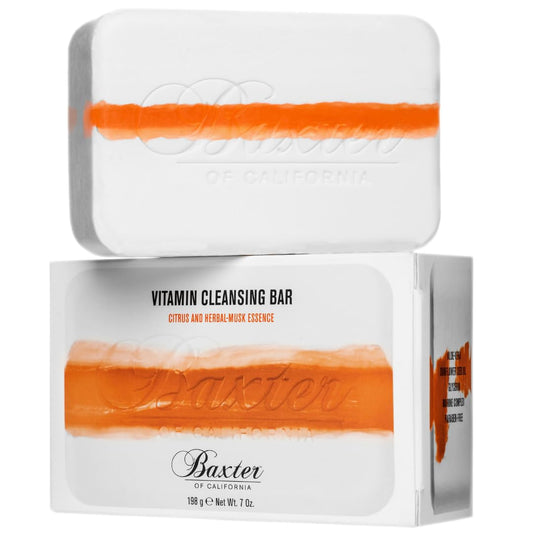 Baxter of California Vitamin Cleansing Bar for Men - Citrus & Herbal Musk | 7 Oz | All Skin Types