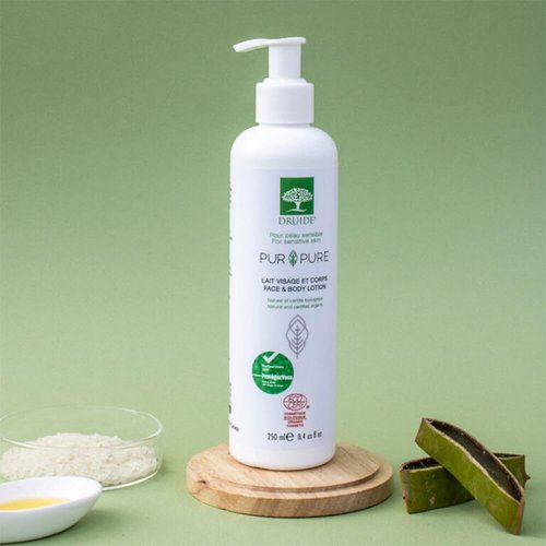 Pur&Pure Face & Body Moisturizer - Organic Ultra-Gentle Lotion for Sensitive Skin, 250 ml (8.4 oz)
