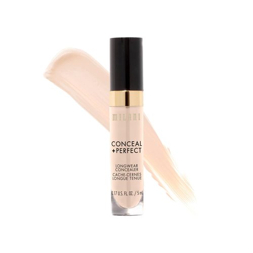 Milani Conceal + Perfect Longwear Concealer - Full Coverage with Hyaluronic Acid & Vitamin E | Pure Ivory
