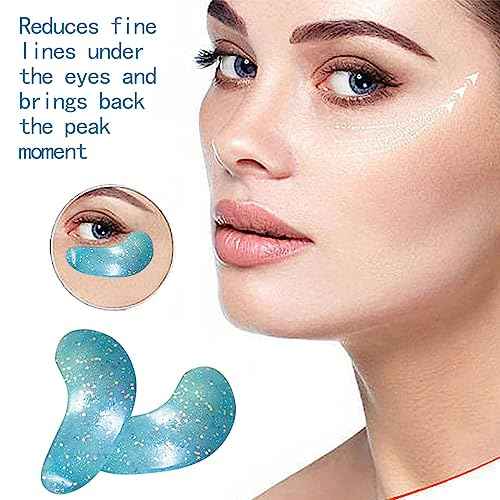 Under Eye Patches for Puffy eyes, 10Pairs eye gel pads for Dark Circles and Puffiness, hydrating Eye Mask for Wrinkles Anti Aging Eye Bags Moisturizing, Natural vitamin C undereye Care Gifts for Women