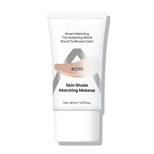 KYDA Color Changing Foundation - Skin Tone Matching Liquid Makeup for All Skin Tones | Medium to Full Coverage, Hydrating Formula #200