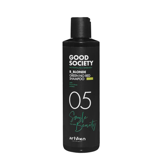 Artègo Good Society B_Blonde Green No Red Shampoo - Tone Neutralizing Formula for Blonde & Bleached Hair | 8.5 fl oz