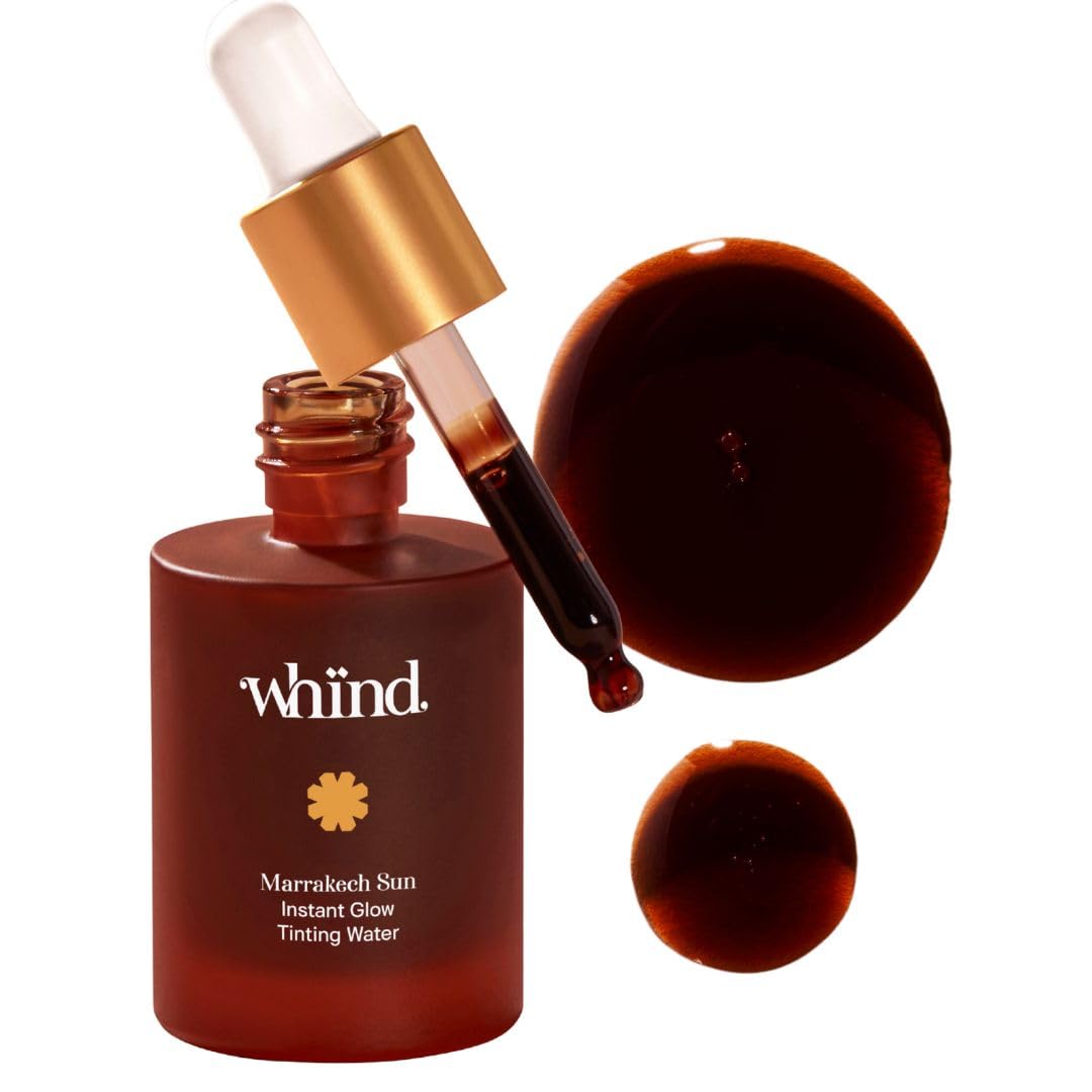 WHIND Marrakech Sun Instant Glow Tinting Water - Lightweight Self Tanner Face Drops for Streak-Free Radiance - 1oz / 30ml