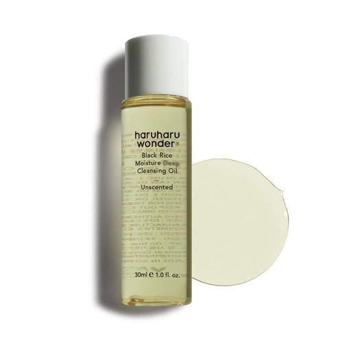 HARUHARU Wonder Black Rice Moisture Cleansing Oil - Travel Size Daily Makeup Remover | Vegan & Non-Comedogenic, 1.0 fl oz