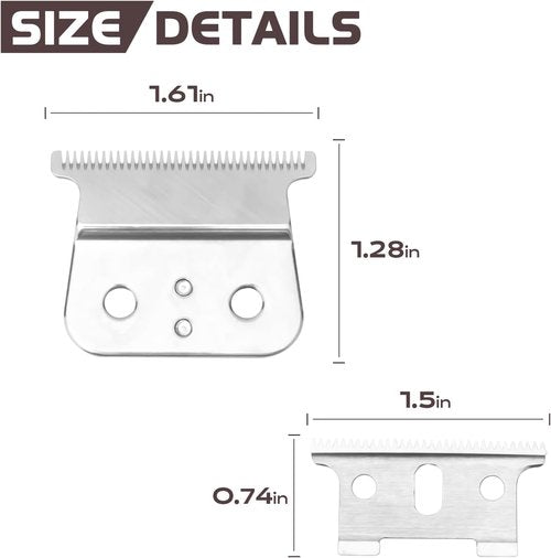Andis T-Blade Replacement - Silver Blade for T-Outliner GTO, GO & SLS Trimmers