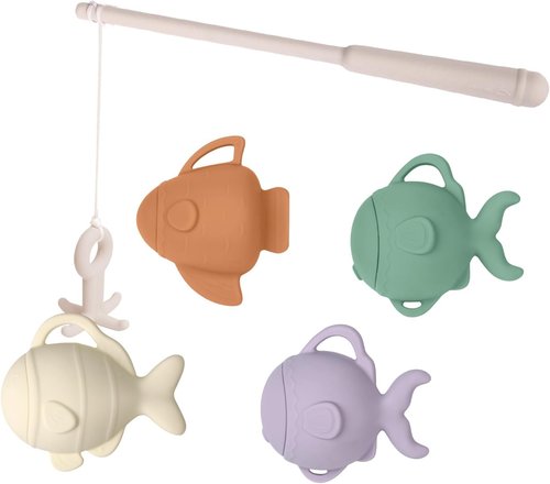 haakaa Baby Bath Fishing Toy Set, Mold Free Food Grade Silicone Bathtub Fishing Toy for Toddler & Kids Ages 3-5, BPA-Free Floating Bath Tub Toys for 3 Years+