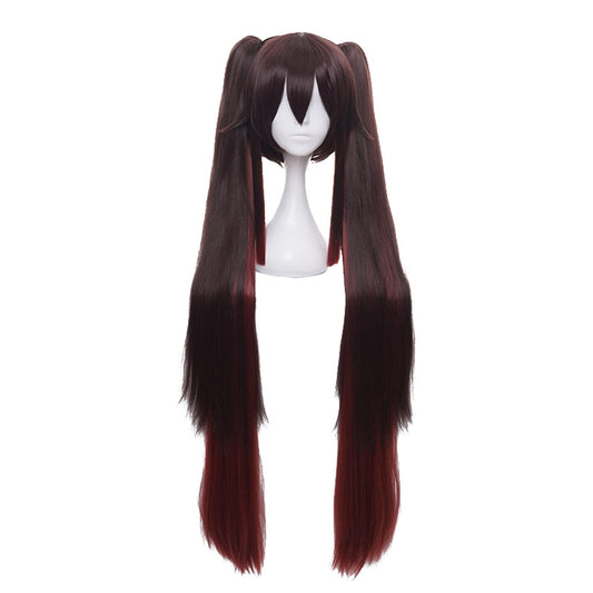 Anime Cosplay Wig Genshin Impact Hutao Wig Chestnut gradient long hair with Free Wig Cap for Comic Con, Cosplay show, Halloween