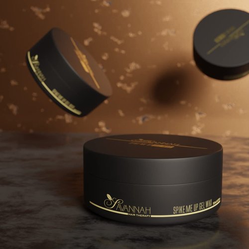 Savannah Hair Therapy Spike Me Up Gel Wax - 5.07oz Unisex Styling for Curly, Wavy & Straight Hair | Water-Based, Non-Flaky Hold