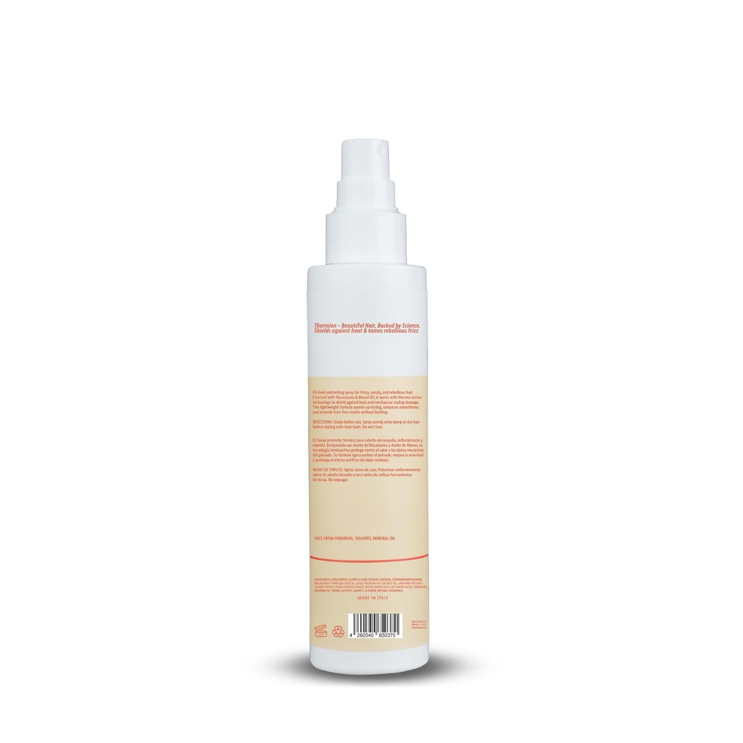 Thermion Heat Protection Spray - Professional Italian Hair Protectant with Macadamia & Monoi Oil | 5.07 fl oz