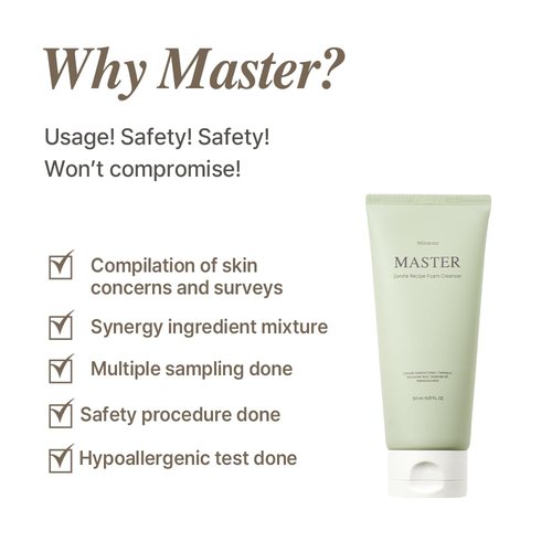 Mixsoon Master Gentle Recipe Foam Cleanser - Mild Exfoliation with Amino Acid Complex & Cica | 150ml