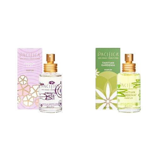 Pacifica Beauty French Lilac + Tahitian Gardenia Clean Fragrance Sprays Perfume Bundle (2 Items)