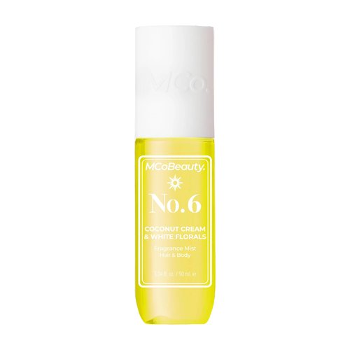 MCoBeauty Fragrance Mist No. 6 - Hair and Body Spray with Coconut Cream White Floral Scent - Light Perfume Mist, Vegan Cruelty Free Self Care Gifts - Womens Body Mist Spray,