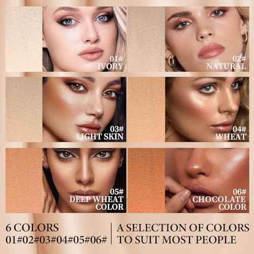 O'CHEAL Face Foundation Contour Stick Long-wear Lightweight Brighten Stick Blemish Contouring Face Concealer Beauty Makeup 04#WHEAT