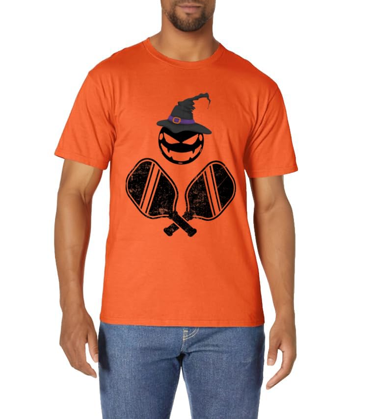 Funny Pickleball Halloween Costume Pumpkin T-Shirt