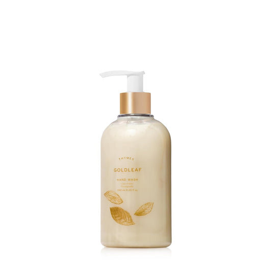 Thymes Moisturizing Hand Wash Soap - Luxurious Glycerin & Jojoba Formula - Floral Goldleaf Scent (8.25 oz)