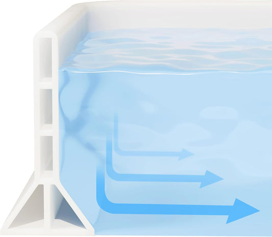 Skiennix 70-Inch Shower Water Dam - Collapsible Splash Guard for Wet & Dry Separation