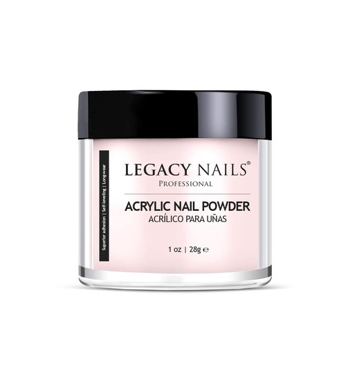 Legacy Nails Pink Acrylic Powder - High-Quality Fast-Drying Formula for Nail Extensions | 30g / 1oz.
