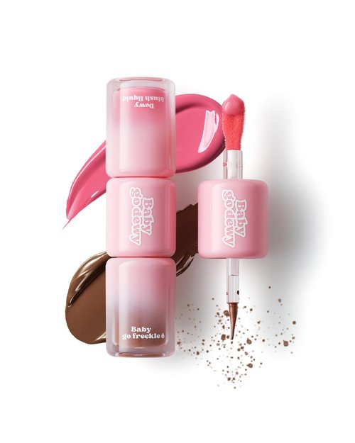 Baby Go Dewy Liquid Blush & Freckle Pen - Buildable, Waterproof Formula for Natural Rosy Flush (Rosydew)