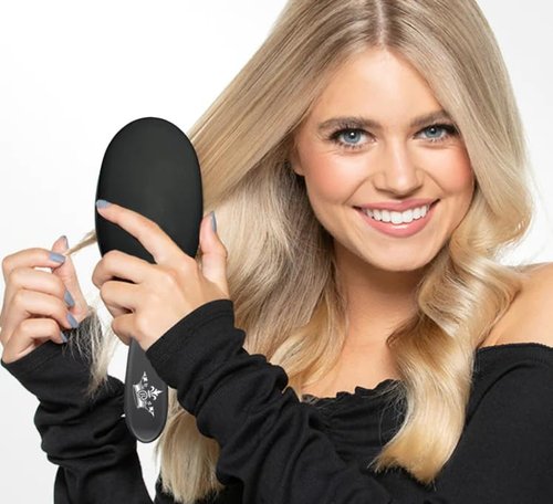 RPZL Boar Bristle Brush - Cushioned Styling Tool for Smoothing & Polishing All Hair Types - Wet or Dry