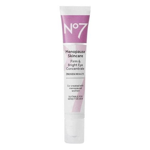 No7 Menopause Skincare Firm & Bright Eye Concentrate - Revitalizing Eye Cream for Dark Circles & Puffiness | Cooling Roller (15 ml)