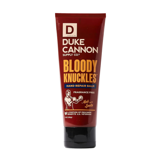Duke Cannon Bloody Knuckles Hand Repair Balm - Unscented Moisturizing Cream for Dry, Cracked Hands | 3 oz Travel Size