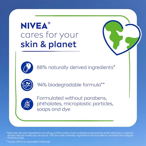 NIVEA Nourishing Care Body Wash with Nourishing Serum, Moisturizing Body Wash for Women, Enriched with Provitamin B5 and Vitamin E, 30 Fl Oz Bottle