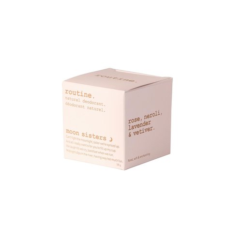 Routine Natural Deodorant - Aluminum Free, Cream Jar Formula | Moon Sisters Scented with Rose, Neroli, Lavender & Vetiver (2 Oz)