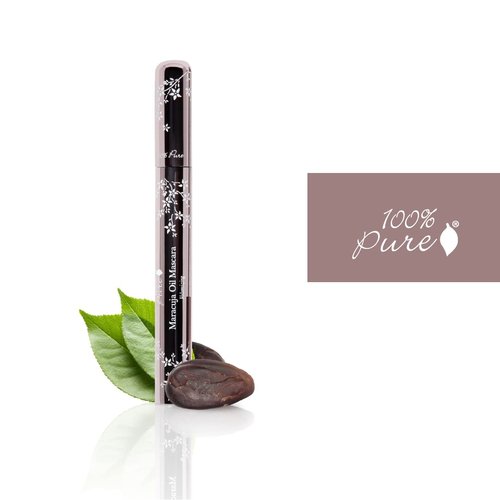 100% PURE Maracuja Oil Mascara - Dramatic Volume & Length, Vegan Formula, Black Tea - 0.35 oz