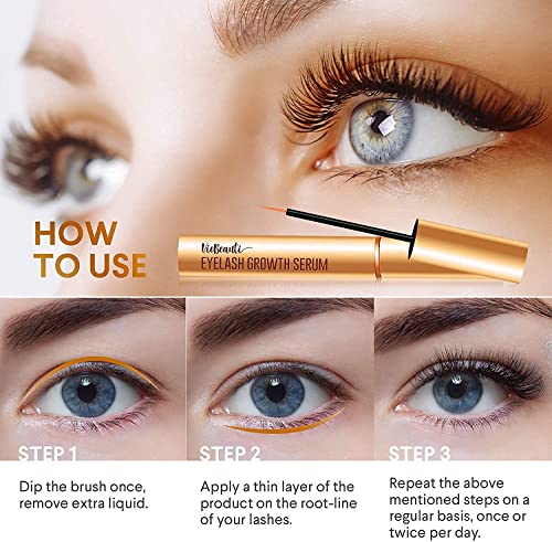 VieBeauti Eyebrow Growth Serum: Eyebrow Serum to Grow Brows with Advanced Formula to Boost Longer Fuller and Thicker Looking Eyebrows 3mL