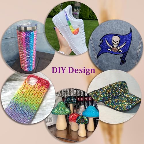 16000Pcs Resin Rhinestones for Crafting, Gold Non Hotfix Flatback Gems, Bedazzling Crystal with 3Pcs 10ml B7000 Jewelry Glue for DIY Crafts Clothing Tumblers Shoes Fabric Nail Art