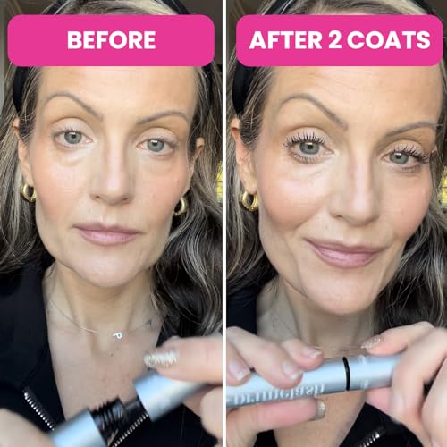 Prime Prometics PrimeLash Mascara for Older Women – Volumizing, Incredible Length in 2 Coats – Long-Stay, Zero Clumps, Hypoallergenic (Black)