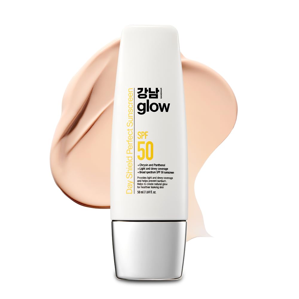 GANGNAM GLOW Sunscreen SPF 50 - Tinted Zinc Oxide Moisturizer for All Skin Types | Quick Absorption, 1.69 fl oz