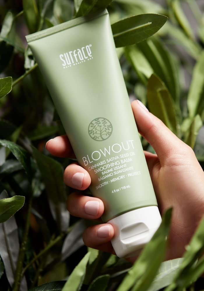SURFACE Hair Blowout Smoothing Balm - Organic Heat-Resistant Formula with Babassu Oil - 4 fl oz