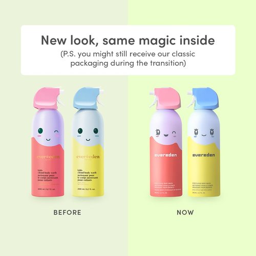 Evereden Kids Shower Essentials Set - 2-in-1 Gentle Shampoo & Conditioner + Cloud Body Wash | Vegan Toddler Care