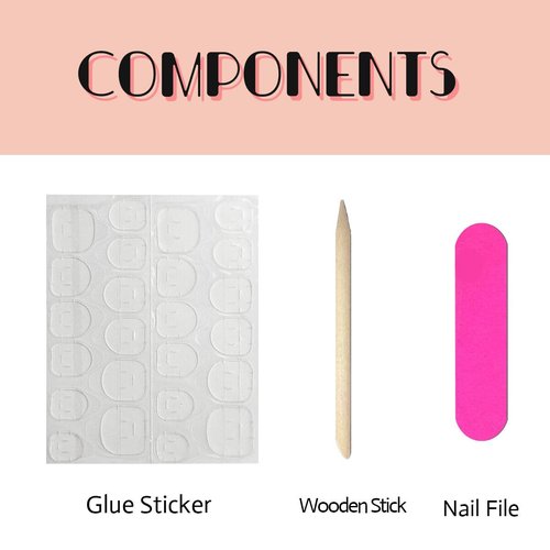 geyakal French Tip Press on Nails - Almond Fake Nails - Bow False Nails Press ons - Medium 3D Gold Acrylic Glossy - Cute Glue on Nails - for Women Artificial Stick on Nail 24 Pcs