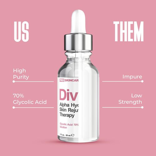Glycolic Acid Peel 70% - Professional At-Home Chemical Peel for Acne Scars & Wrinkles | Liquid Exfoliant