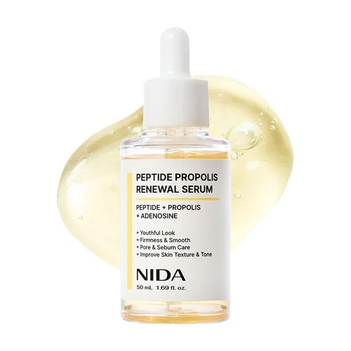 NIDA Peptide Propolis Renewal Serum - Peptide Complex & Propolis Extract for Youthful Skin | 1.69 fl. oz. (50ml)
