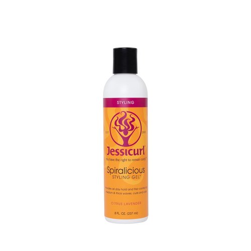 Jessicurl Spiralicious Gel - Citrus Lavender Curl Defining Hair Gel | 8 Fl Oz for Frizz Control