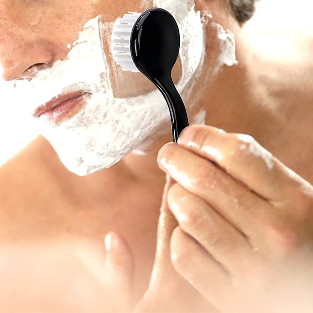 Beomeen Facial Cleansing Brush 4 PCS, Facial Exfoliating Brush Face Wash Scrub Exfoliator Brush for Makeup Skincare Removal (Black)