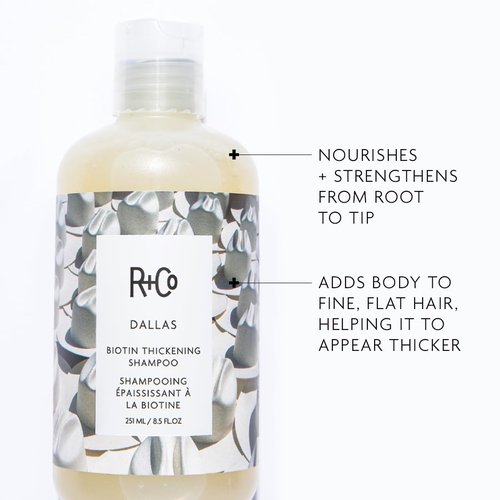 R+Co DALLAS Biotin Thickening Shampoo – Retail Liter Volumizing & Strengthening Shampoo for Fuller, Stronger Hair, All Hair Types