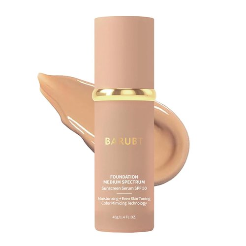 4 in 1 Color Changing Foundation - Medium Spectrum, Long-Lasting Waterproof Makeup, Hydrating Concealer, 1.4 Fl. Oz.