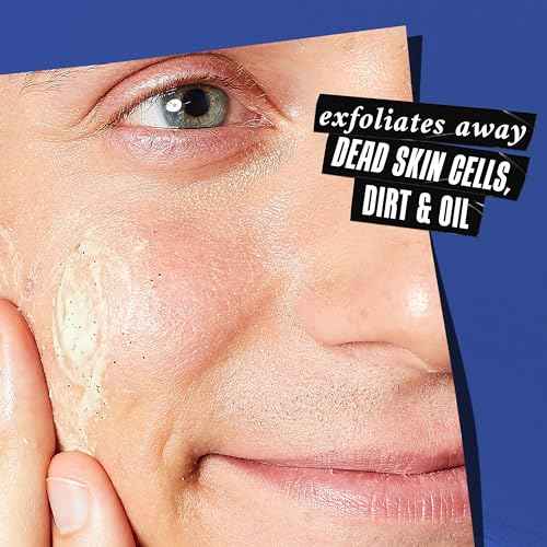 Kiehl's Facial Fuel Exfoliating Face Scrub, Facial Cleanser for Men, Smooths Skin & Removes Dead Skin, Dirt & Oil, Helps Soften Tough Facial Hair, with Caffeine, Menthol, Vitamin E & Citrus Extracts
