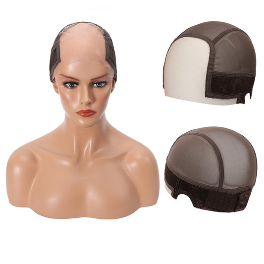 Wig Cap,Wig Grip Cap for Glueless Wigs Non Slip 4x5 HD Wig Band Caps for Women Lace Front keep Wig in Place (brown)