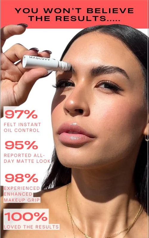 MADLUVV Brow Primer - Smudge-Proof Matte Formula for All Ages | Conditions Brows & Controls Oil