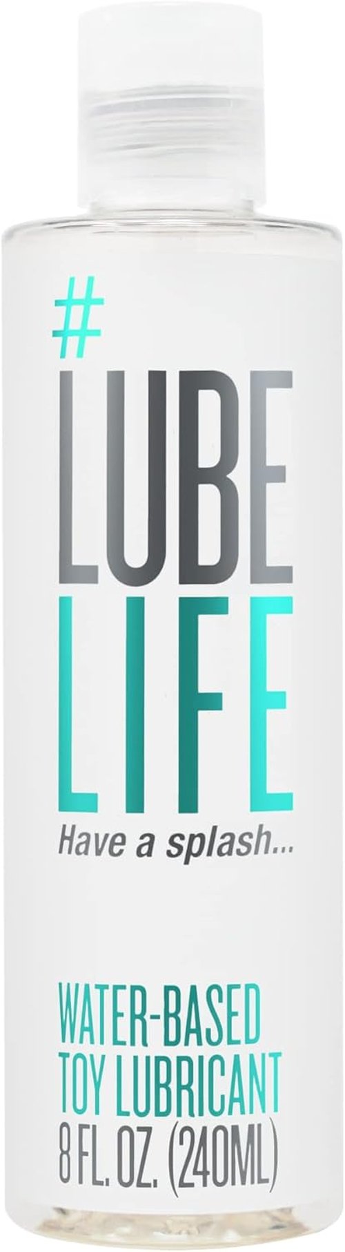LubeLife Water-Based Lubricant - Toy-Safe Personal Lube for Men & Women | Travel Size, Non-Staining, 8 Fl Oz