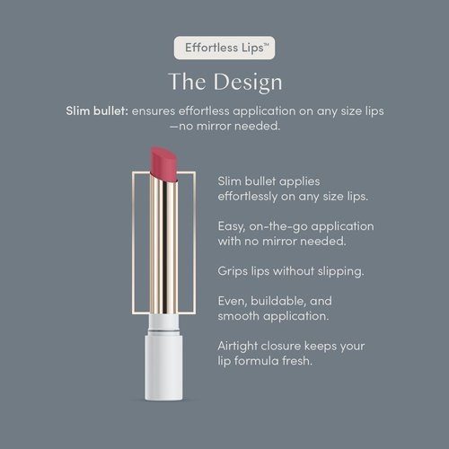 Ravie Beauty Effortless Lips - 3-in-1 Sheer Buildable Lip Formula in Dahlia | 0.06oz