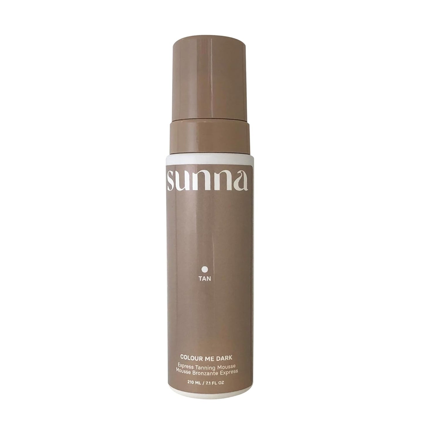 SunnaTan Dark Express Self Tanning Mousse - Lightweight Vegan Formula with Natural Ingredients | 210ml