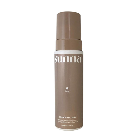SunnaTan Dark Express Self Tanning Mousse - Lightweight Vegan Formula with Natural Ingredients | 210ml
