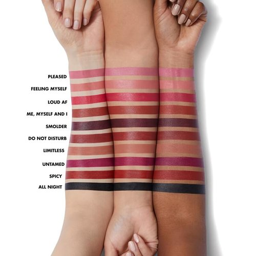 e.l.f. O Face Satin Lipstick - Richly Pigmented, Nourishing & Long-Lasting Creamy Formula | Vegan, Cruelty-Free, Dirty Talk